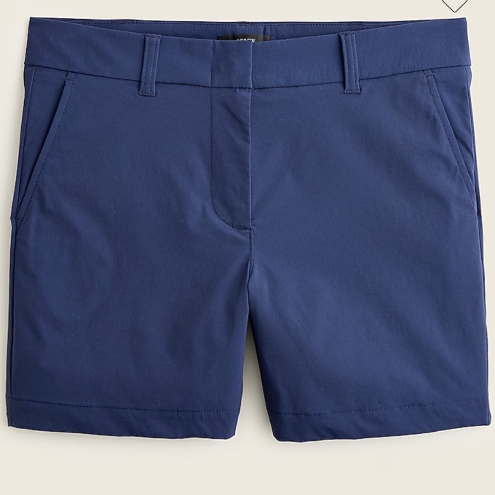 Women's J. Crew Nylon Tech Navy Blue Golf Walking Travel Shorts. Water Resistant